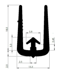 EP 7067 - Joint de toiture de véranda et serre - lg 25 m