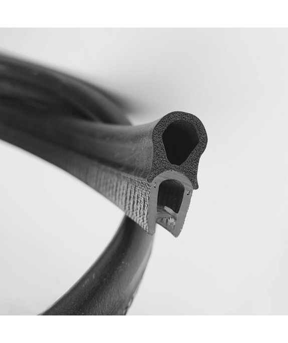 Joint en U avec tube d'étanchéité souple pour tôle de 1 à 2 mm - lg 25 m