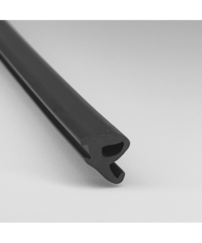 Joint d'étanchéité 180° - Butée en H avec lèvre - Longueur 2010/2500 mm -  Ep. verre 6-8 mm