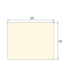 rectangle 20x16mm