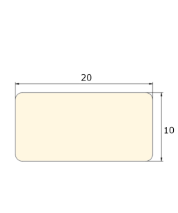 bande rectangle 10x20mm