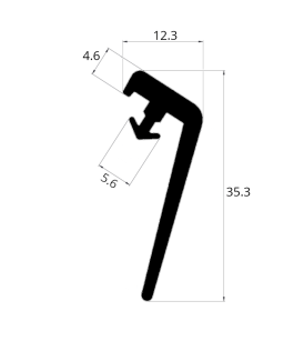 Joint de toiture de véranda simple lèvre 35mm